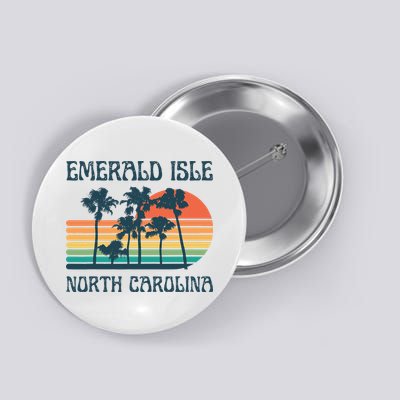 Emerald Isle North Carolina Beach Summer Vacation Vintage Button