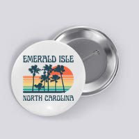 Emerald Isle North Carolina Beach Summer Vacation Vintage Button