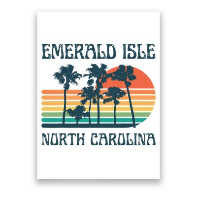 Emerald Isle North Carolina Beach Summer Vacation Vintage Poster