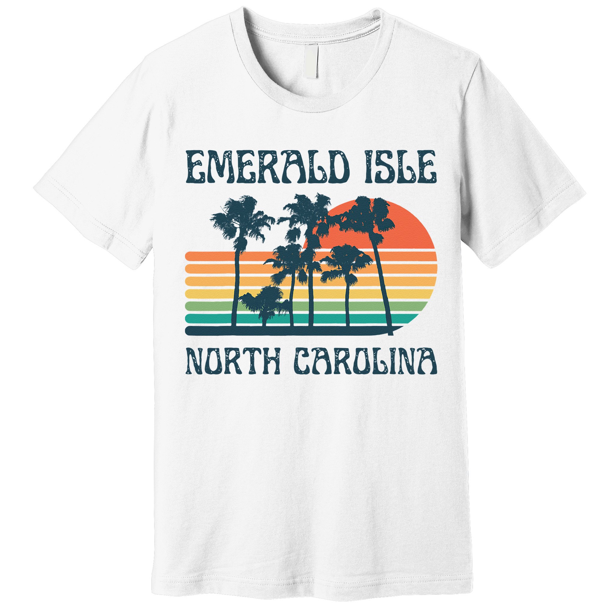 Emerald Isle North Carolina Beach Summer Vacation Vintage Premium T-Shirt