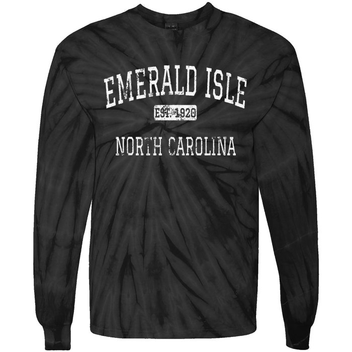 Emerald Isle North Carolina NC Vintage Tie-Dye Long Sleeve Shirt