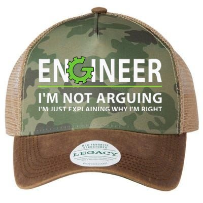 Engineer Im Not Arguing Funny Engineering Quote Engineers Legacy Tie Dye Trucker Hat