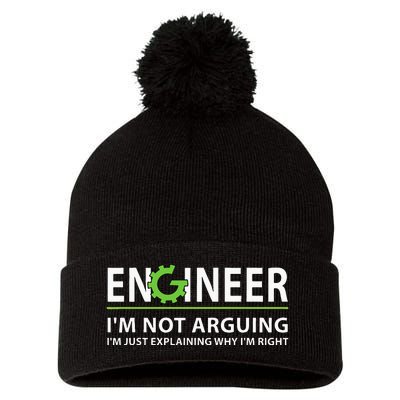 Engineer Im Not Arguing Funny Engineering Quote Engineers Pom Pom 12in Knit Beanie