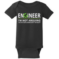 Engineer Im Not Arguing Funny Engineering Quote Engineers Baby Bodysuit