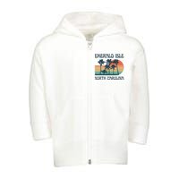 Emerald Isle North Carolina Beach Summer Vacation Vintage Toddler Zip Fleece Hoodie