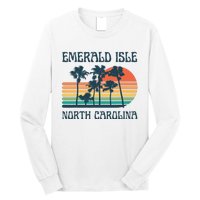 Emerald Isle North Carolina Beach Summer Vacation Vintage Long Sleeve Shirt