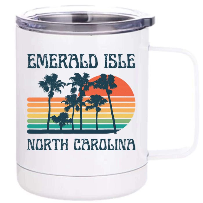 Emerald Isle North Carolina Beach Summer Vacation Vintage 12 oz Stainless Steel Tumbler Cup