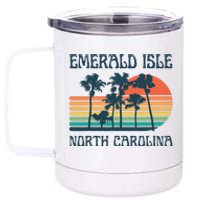 Emerald Isle North Carolina Beach Summer Vacation Vintage 12 oz Stainless Steel Tumbler Cup