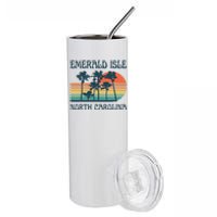 Emerald Isle North Carolina Beach Summer Vacation Vintage Stainless Steel Tumbler