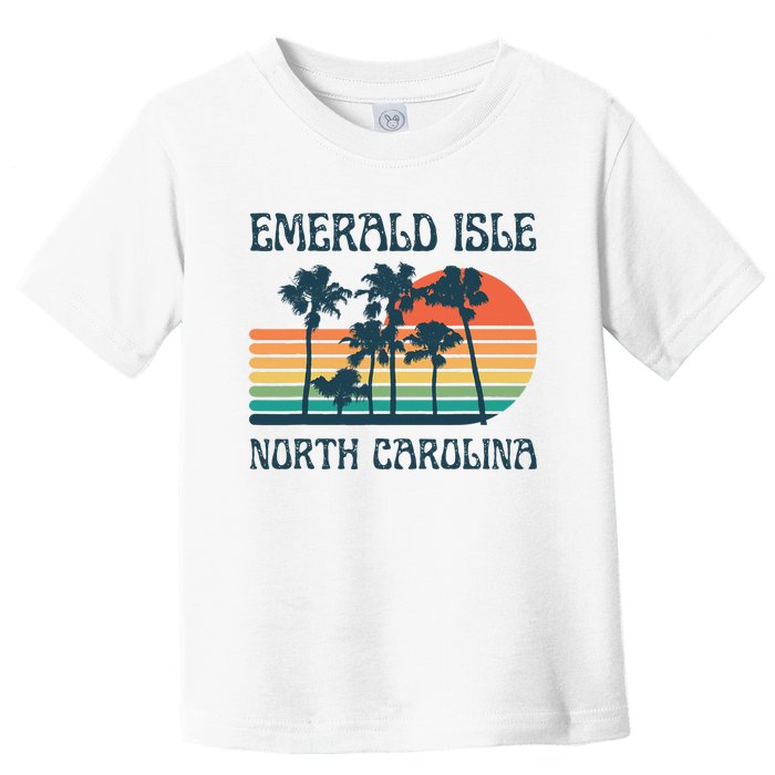 Emerald Isle North Carolina Beach Summer Vacation Vintage Toddler T-Shirt