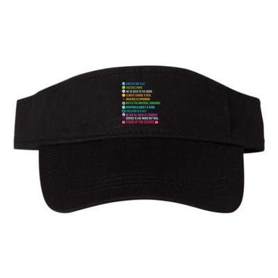 Earth Is Not Flat Stand Up For Science Valucap Bio-Washed Visor