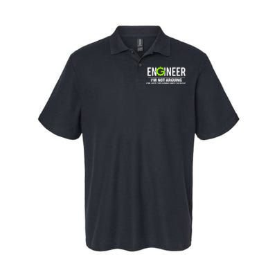 Engineer I'm Not Arguing Funny Engineering Softstyle Adult Sport Polo