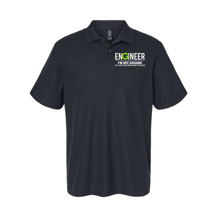 Engineer I'm Not Arguing Funny Engineering Softstyle Adult Sport Polo