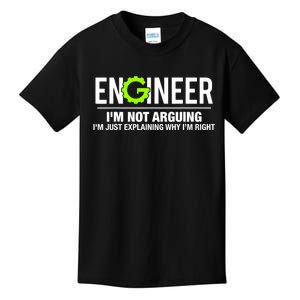 Engineer I'm Not Arguing Funny Engineering Kids T-Shirt