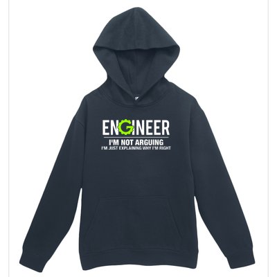 Engineer I'm Not Arguing Funny Engineering Urban Pullover Hoodie