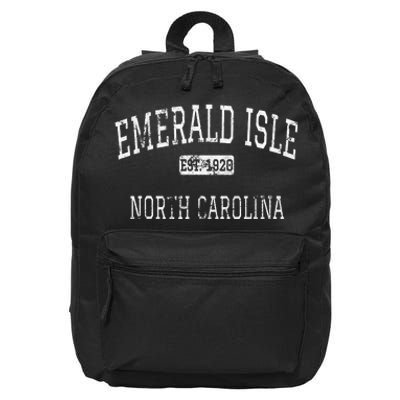 Emerald Isle North Carolina Nc Vintage 16 in Basic Backpack