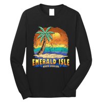 EMERALD ISLE NORTH CAROLINA Vintage Distressed Souvenir Long Sleeve Shirt