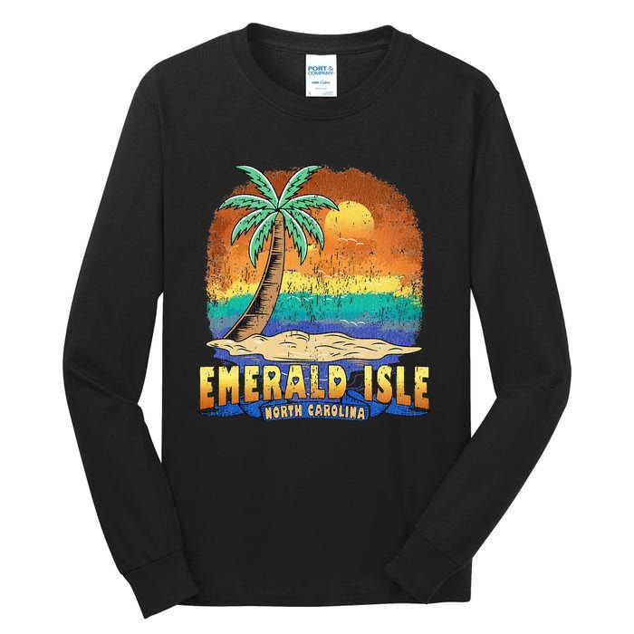 EMERALD ISLE NORTH CAROLINA Vintage Distressed Souvenir Tall Long Sleeve T-Shirt