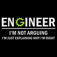 Engineer I'm Not Arguing Funny Engineering Drawstring Bag
