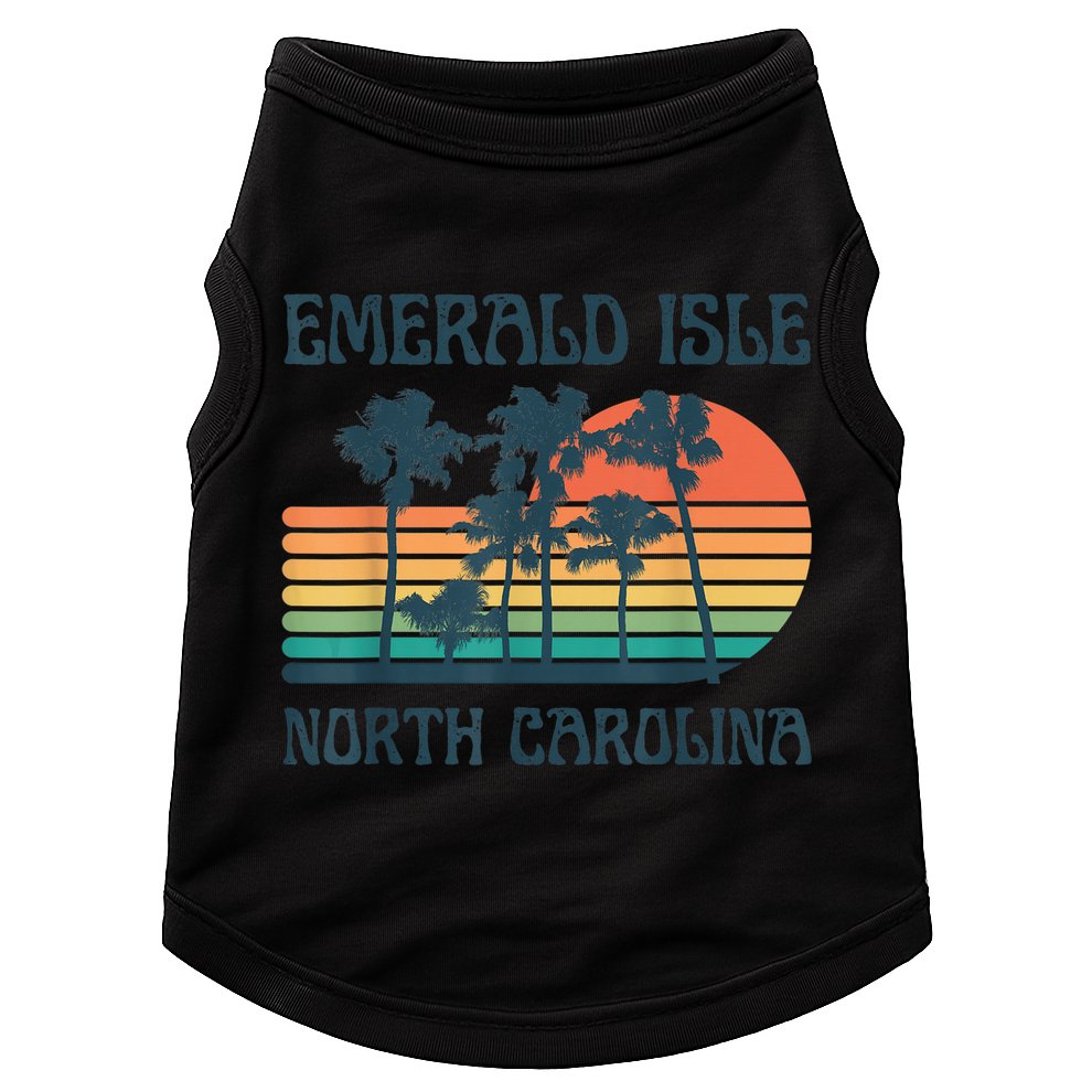 Emerald Isle North Carolina Beach Summer Vacation Vintage Doggie Tank