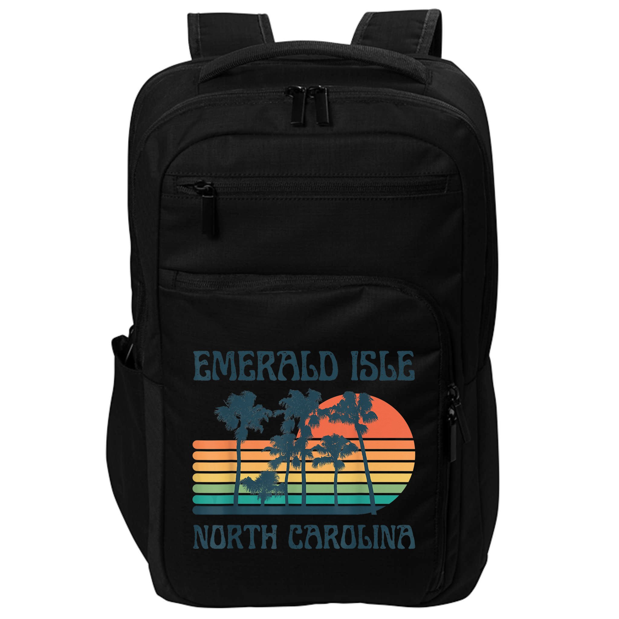 Emerald Isle North Carolina Beach Summer Vacation Vintage Impact Tech Backpack
