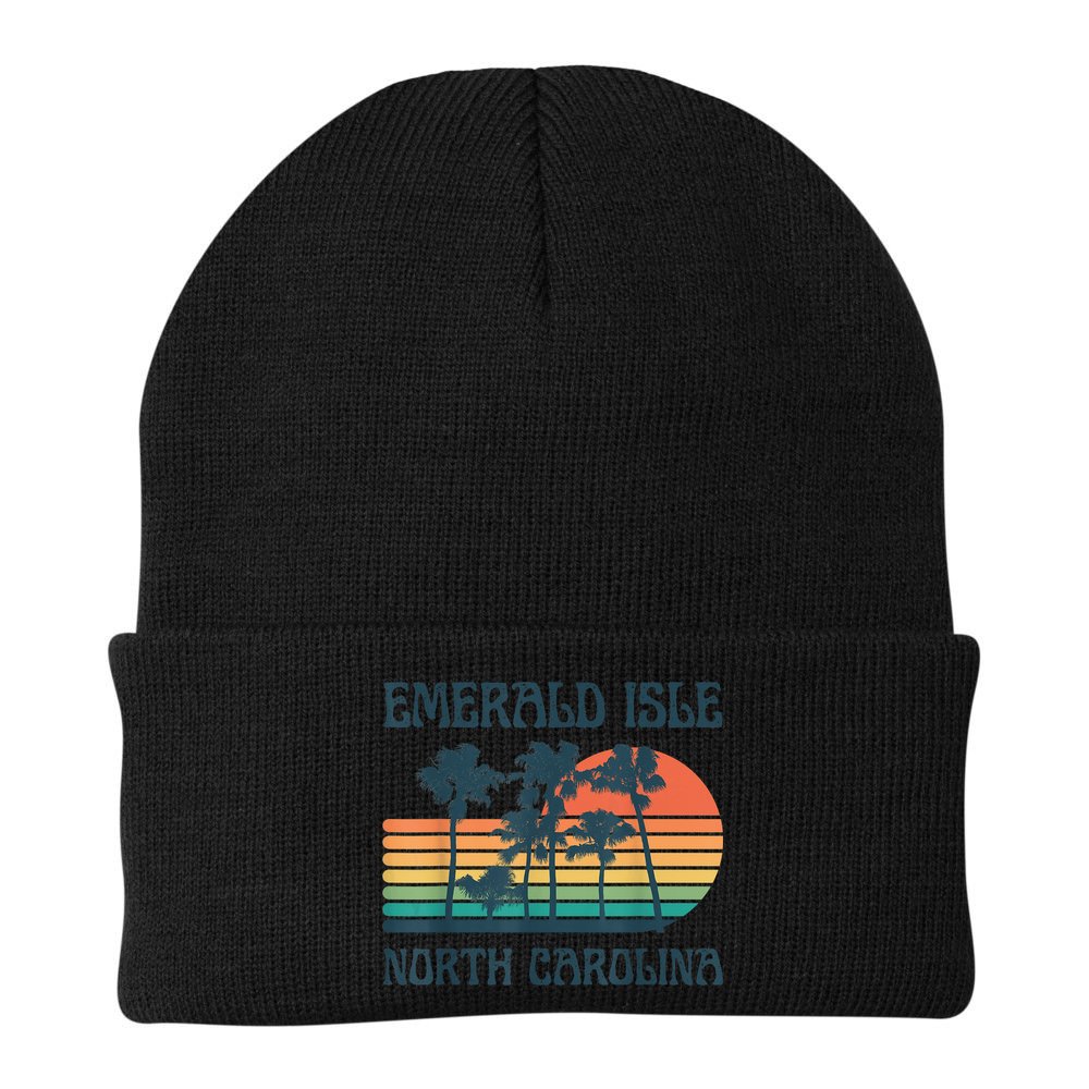 Emerald Isle North Carolina Beach Summer Vacation Vintage Beanie