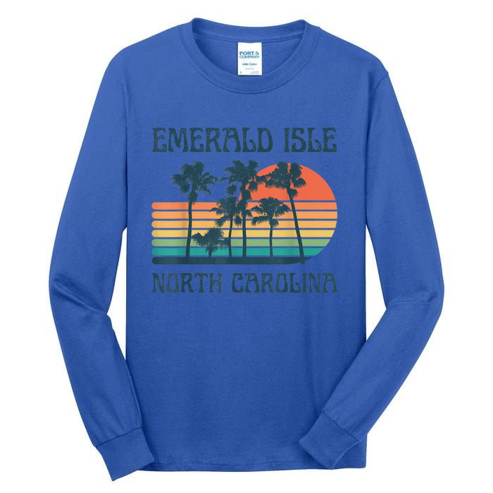 Emerald Isle North Carolina Beach Summer Vacation Vintage Tall Long Sleeve T-Shirt