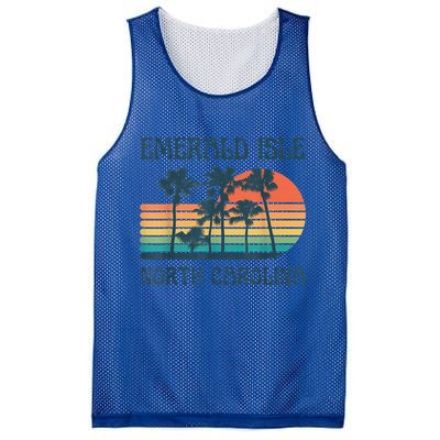 Emerald Isle North Carolina Beach Summer Vacation Vintage Mesh Reversible Basketball Jersey Tank