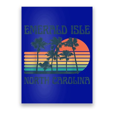 Emerald Isle North Carolina Beach Summer Vacation Vintage Poster