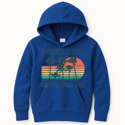 Emerald Isle North Carolina Beach Summer Vacation Vintage Kids Hoodie
