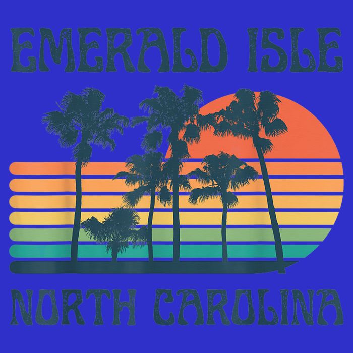 Emerald Isle North Carolina Beach Summer Vacation Vintage Kids T-Shirt