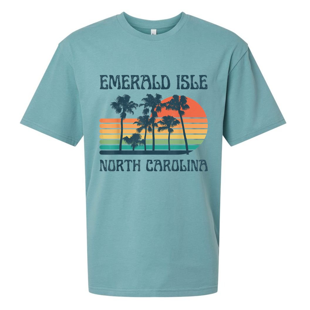 Emerald Isle North Carolina Beach Summer Vacation Vintage Sueded Cloud Jersey T-Shirt