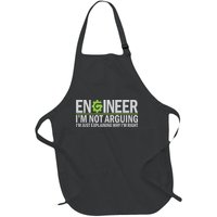 Engineer I'm Not Arguing Funny Engineering Quote Engineers Full-Length Apron With Pockets