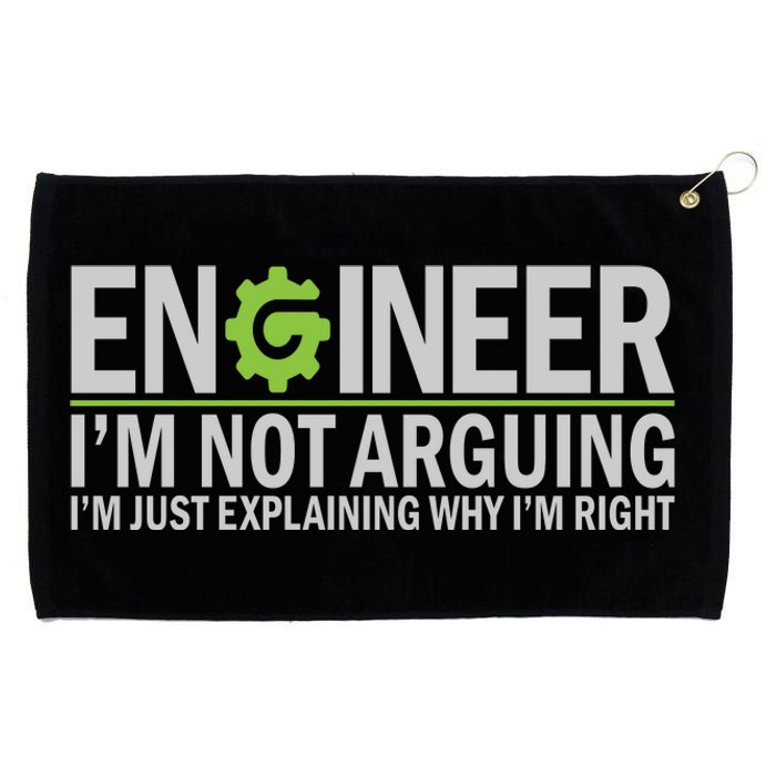 Engineer I'm Not Arguing Funny Engineering Quote Engineers Grommeted Golf Towel