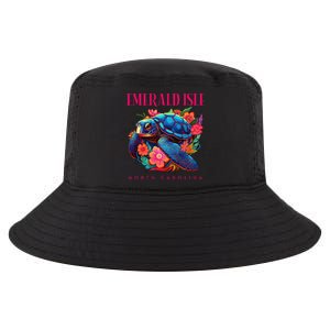 Emerald Isle North Carolina Floral Beach Turtle Souvenir Cool Comfort Performance Bucket Hat