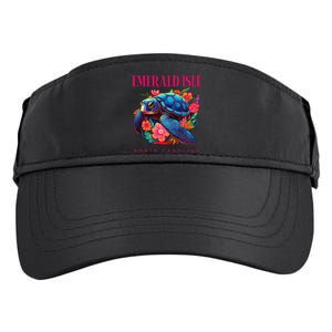 Emerald Isle North Carolina Floral Beach Turtle Souvenir Adult Drive Performance Visor