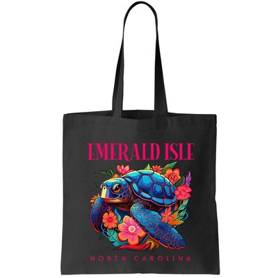 Emerald Isle North Carolina Floral Beach Turtle Souvenir Bag