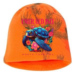 Emerald Isle North Carolina Floral Beach Turtle Souvenir Kati - Camo Knit Beanie