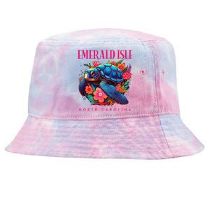 Emerald Isle North Carolina Floral Beach Turtle Souvenir Tie-Dyed Bucket Hat