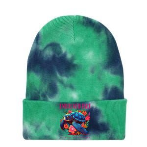 Emerald Isle North Carolina Floral Beach Turtle Souvenir Tie Dye 12in Knit Beanie