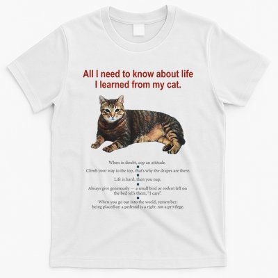 Everything I Need To Know About Life I Learned From My Cat T-Shirt