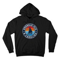 Emerald Isle North Carolina Nc Vintage Sailboat Retro 70s Hoodie