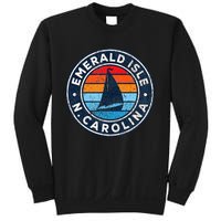 Emerald Isle North Carolina Nc Vintage Sailboat Retro 70s Sweatshirt