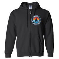 Emerald Isle North Carolina Nc Vintage Sailboat Retro 70s Full Zip Hoodie