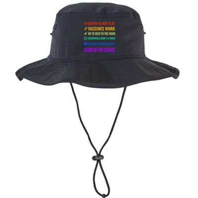 Earth Is Not Flat! Vaccines Work! WeVe Been To The Moon! Chemtrails ArenT A Th Legacy Cool Fit Booney Bucket Hat