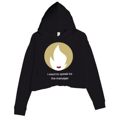 Emotionalclub I Need To Speak To The Manager Crop Fleece Hoodie