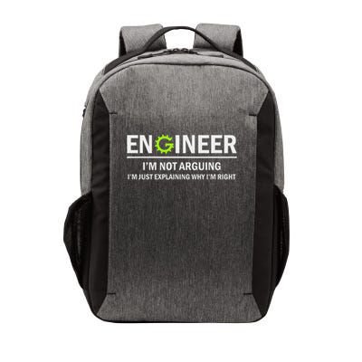 Engineer I'm Not Arguing Funny Engineering Vector Backpack