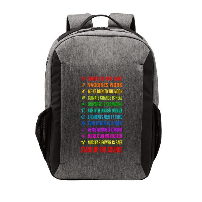 Earth Is Not Flat! Vaccines Work! Weve Been To The Moon! Chemtrails Arent A Thin Vector Backpack