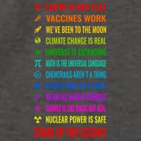 Earth Is Not Flat! Vaccines Work! Weve Been To The Moon! Chemtrails Arent A Thin Vector Backpack