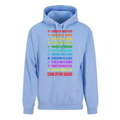 Earth Is Not Flat! Vaccines Work! Weve Been To The Moon! Chemtrails Arent A Thin Unisex Surf Hoodie